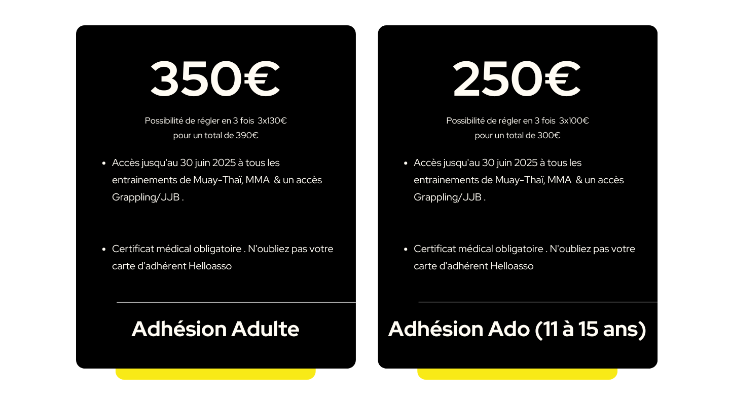 Tarif AUC Muay Thaï MMA Aix-en-Provence Année 2026-2027